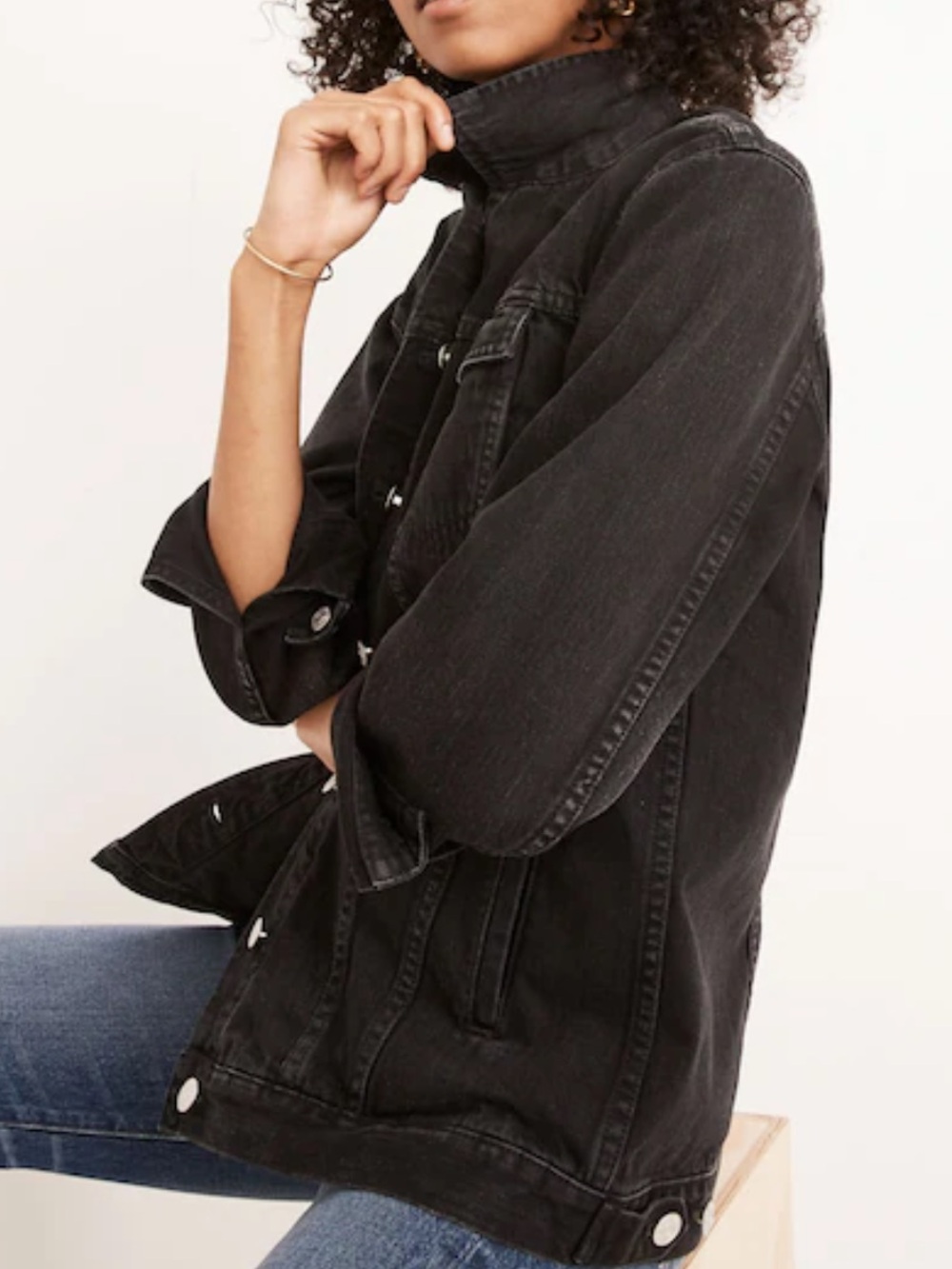 Madewell The Oversized Jean Jacket in Lunar Wash Size M